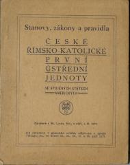 České Římsko-Katolické I. Ústřední Jednoty Ve Spoj. Státech Amerických